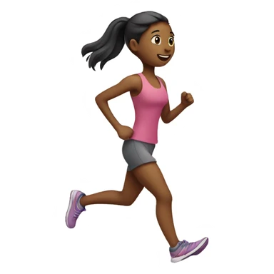 Girl running on a treadmill  sticker