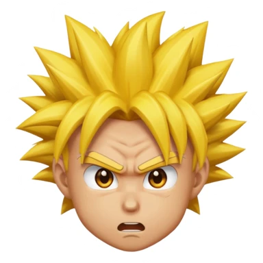 A super Saiyan Goku head emoji sticker