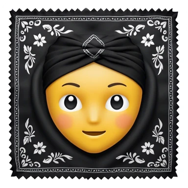 Black bandanna  sticker