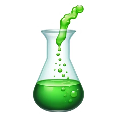 bubbling beaker with green liquid sticker