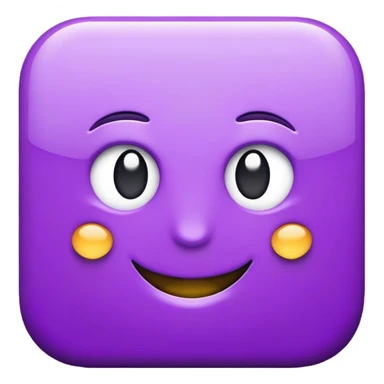 W in purple color sticker