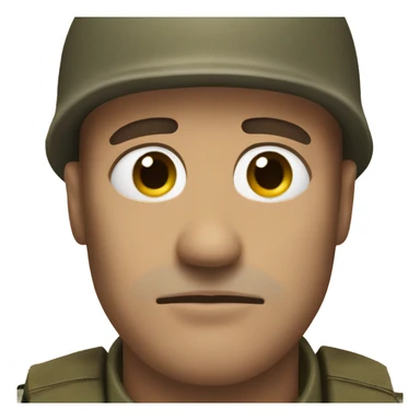 grimy thousand yard stare soldier face sticker