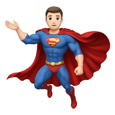 A man flying sticker