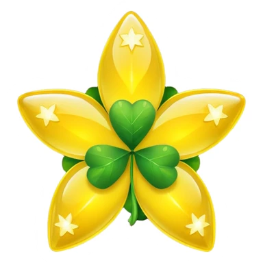 real cosmos star, but with clover, to make star look like lucky star, but main point is star, make it more star like real star emoji sticker