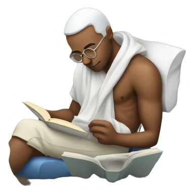 white men chilling with book sticker