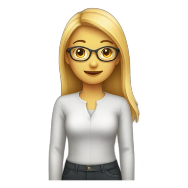 young woman ux researcher sticker