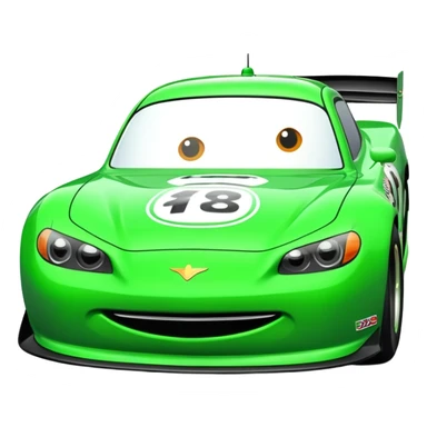 Chick Hicks green race car sticker