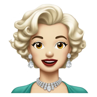 Marilyn Monroe wearing jewlery sticker
