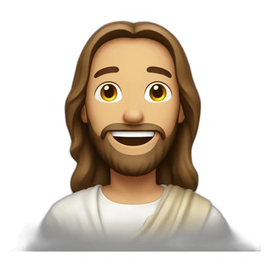 Jesus laughs until he tears up sticker