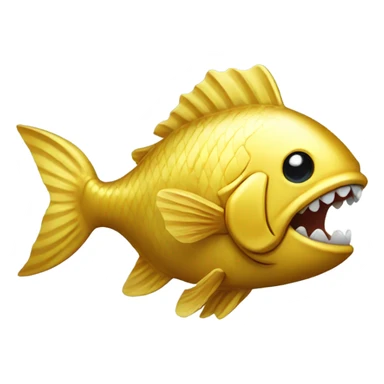 A fish with gold teeth sticker