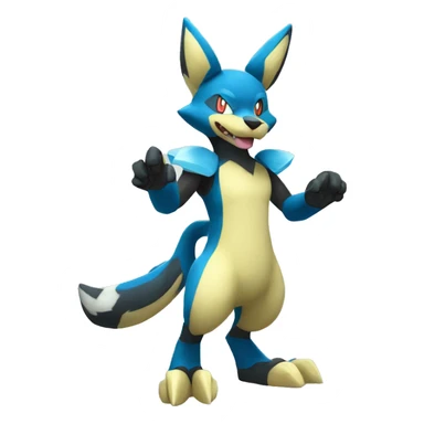 Lucario-Zeraora full body sticker