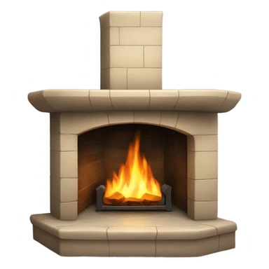 Realistic fireplace  sticker