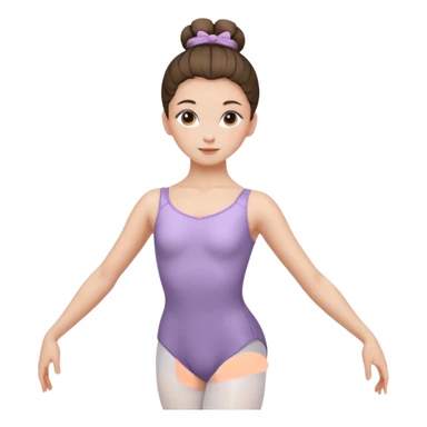 ballet bun  hair princes standing pose sticker