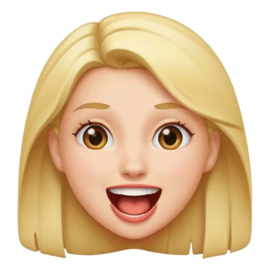 Girl mouth open. sticker