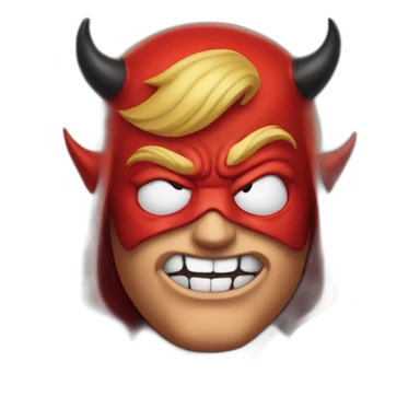 Trump wearing devil outfit sticker