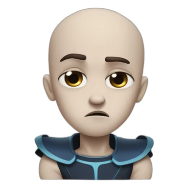 megamind sad with eyebrows up sticker