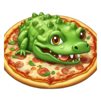 Crocodile mange pizza sticker
