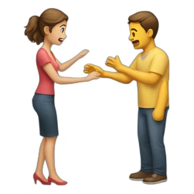 Woman slap man sticker