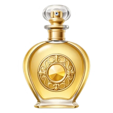 bottle of perfume gold exquisite large takes all the space

 sticker