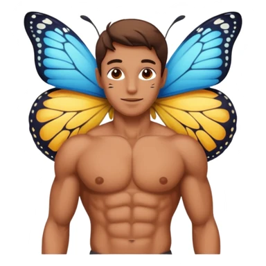 Butterfly with abs  sticker
