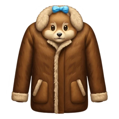 Fur coat from animals  sticker