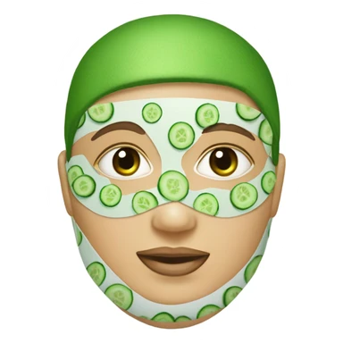 spa face mask cucumber sticker