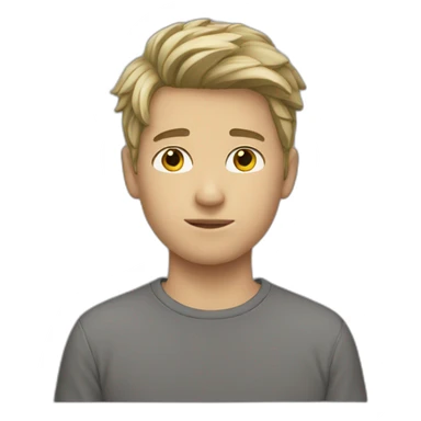 white teenage boy sticker