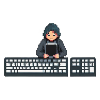 typing on keyboard, texting sticker