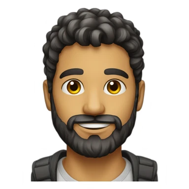 brazilian beard young developer sticker