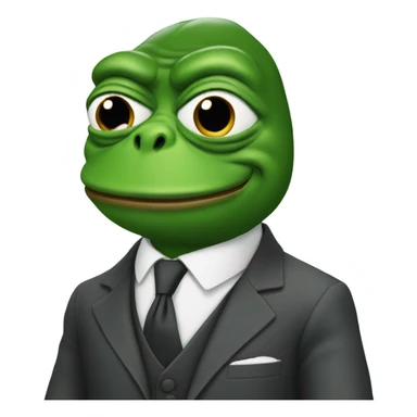 Pepe wearing a suit sticker