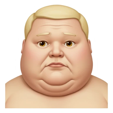 Morbidly obese man  sticker