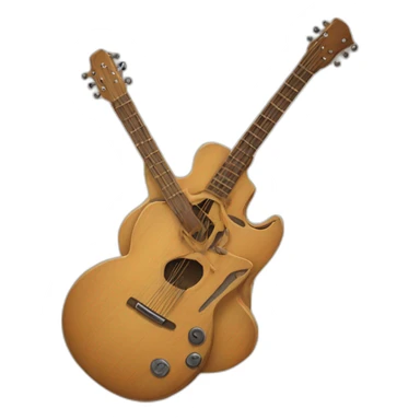 clock with guitars sticker