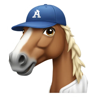 horse with baseball hat sticker