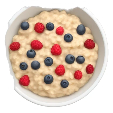 Oatmeal porridge with berries and fruits in a bowl  sticker