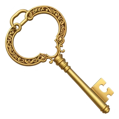 gold basic key sticker