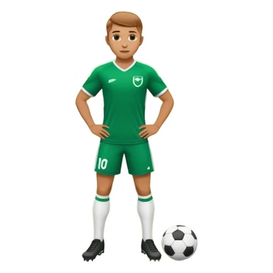 High resolution full body of a soccer player sticker