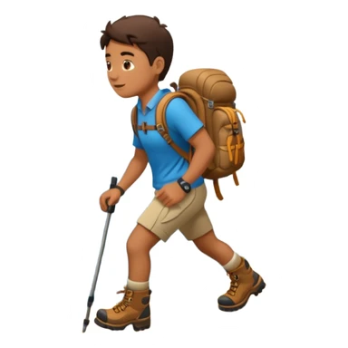 Hiking up the mountain sticker