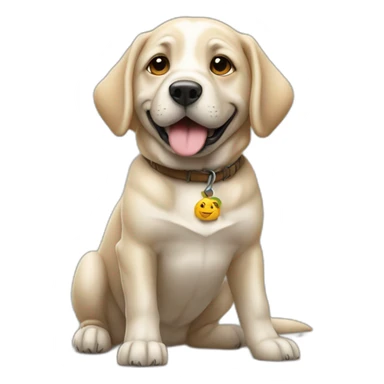 Chien sur une tortue sticker