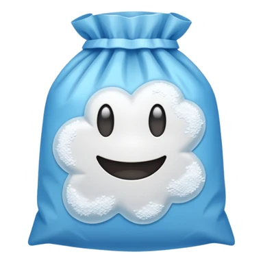 Plastic bag half full of white powder sticker