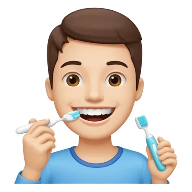 Brushing your teeth sticker