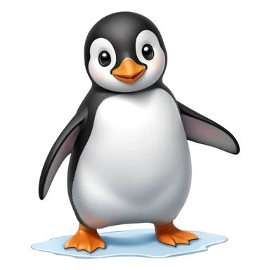 A cute penguin waddles happily across the ice, spreading joy with every step sticker