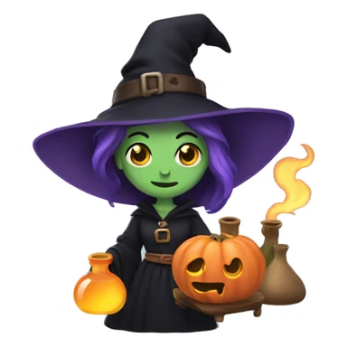 Witch with potions  sticker