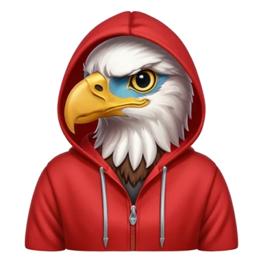 eagle with red hoodie sticker