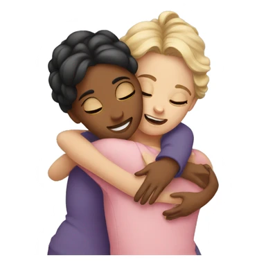 Sisters hugging sticker