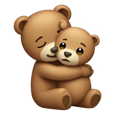 Teddy giving a hug sticker