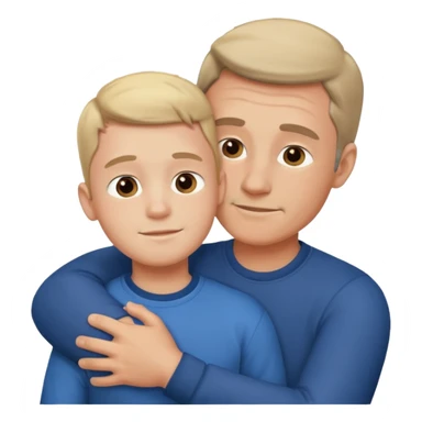 dad and boy hug sticker