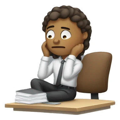 Tired at work  sticker