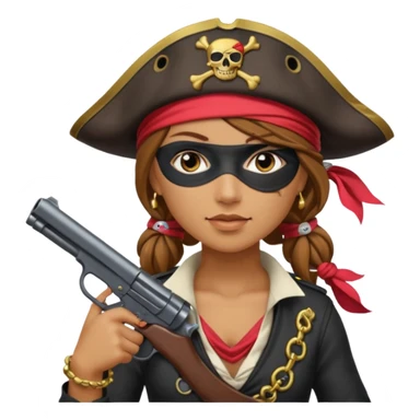 Lady Pirate With Gun. sticker