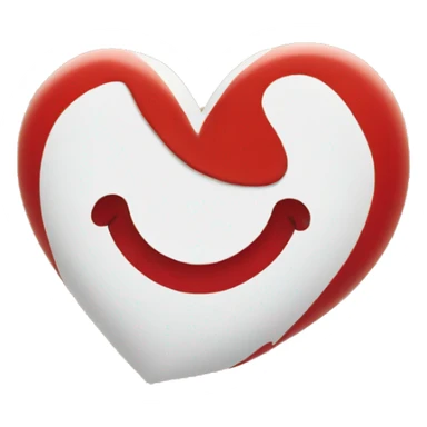 half of a red heart sticker