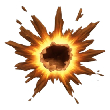 brown hog head boom explosion sticker